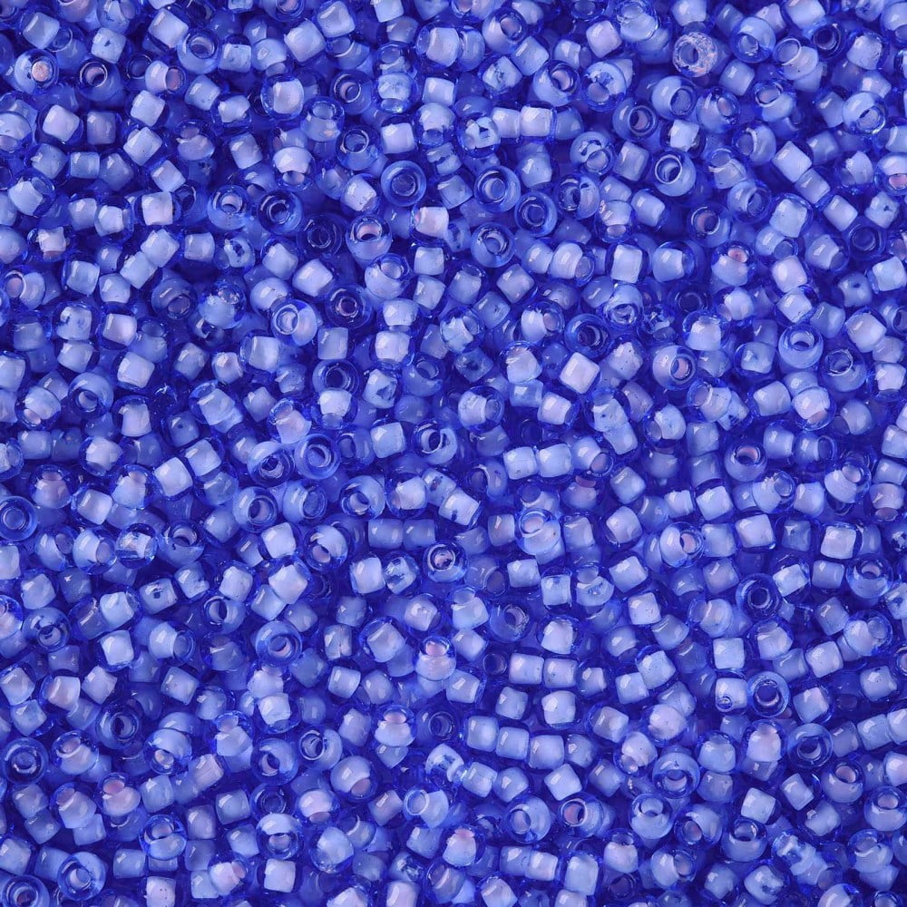 12/0 Grade A Round Glass Seed Beads Transparent Inside Colours Mauve 2x1.5mm Hole: 0.7mm about 48500pcs/pound