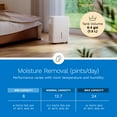 thumbnail image 6 of hOmeLabs 8 Pint Wi-Fi Dehumidifier for up to 1,800 Sq Ft Rooms (MAX 24 Pint at 95°F, 90% RH) – Ultra Quiet, Compact Design with Smart Controls and Drain Hose, 6 of 10