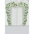thumbnail image 1 of BSDHOME Polyester 5x7ft Photo Backgrounds Printed White Floor And Wall Wreath Flowers Arched Door Picture, 1 of 2