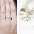thumbnail image 4 of Rosec Jewels IGI Certified 3 Carat Lab Grown Diamond Engagement Ring with Band - Oval Wedding Ring Set for Women - E-VS1 Quality, 10K Yellow Gold, US 10.00, 4 of 9