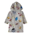 thumbnail image 6 of WAYUTE Boys Flannel Hooded Rocket Astronaut Print Soft Fuzzy Bathrobe for Kids Warm Sleepwear Robe for Toddler Kids Casual Holiday, 6 of 6