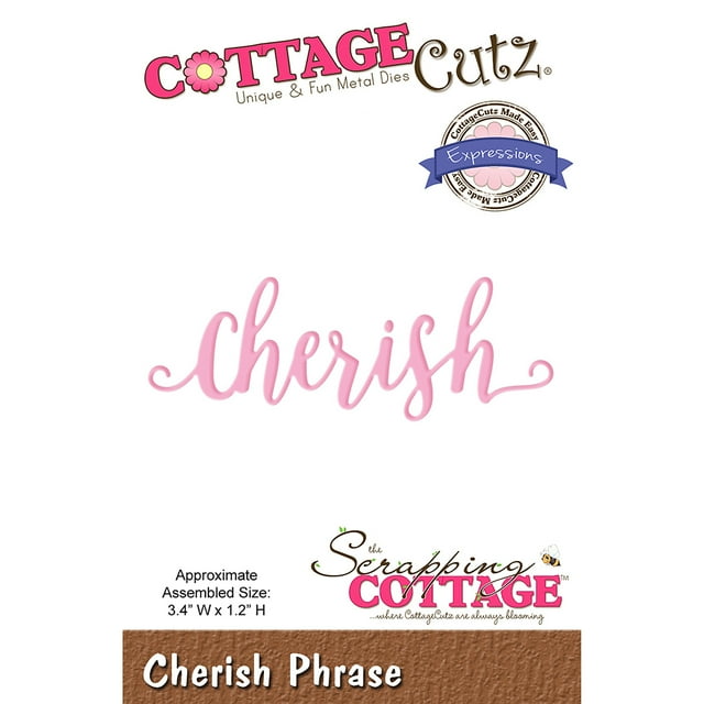 Cottagecutz Expressions Plus Die-Cherish 3.4 "X1.2"