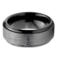 thumbnail image 2 of Rings Tungsten Black Gray Gamer Handmade Item Memorial Jewelry Birthday Gifts for Women, 2 of 8