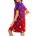 thumbnail image 6 of Sakmal Womens Nightgowns Christmas MooMoo Zip Up Night dress Crew Neck Short Sleeve with Pockets Ladies Nightgowns L, 6 of 8