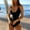 Black, variant on Babysbule Womens Swimsuits Women Fashion One-Piece Bikini Printing Swimwear Swimsuit Beachwear Set
