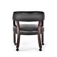 thumbnail image 3 of Steve Silver Company Tournament Traditional Wood Black Arm Chair with Casters, 3 of 5