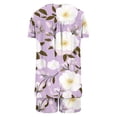 thumbnail image 4 of Censtreet Pajama Set for Women 2 Piece Lounge Set Short Sleeve Tops and Shorts Soft Sleepwear, 4 of 5