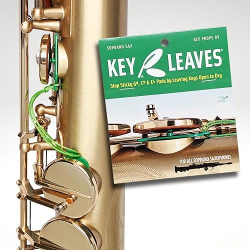 soprano saxophone key props to stop sticky pads, protect pad leather and keep your saxophone cleaner$$Music