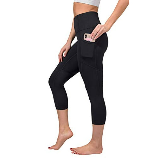 Yogalicious High Waist Squat Proof Yoga Capri Leggings with Pockets for  Women - Black Lux with Pocket - XL - Walmart.com