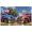 2A, variant on Patriotic Theme American Flag Vintage Car Banner Decorative Design for Independence Day Celebration Event Decor