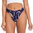thumbnail image 1 of Balery Floral Hippie Mushrooms Tangas de Algodón para Mujer con Estampado – Ropa Interior Sexy, Transpirable, G-string-Large, 1 of 6