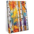 thumbnail image 2 of Autumn Birch Tree Grove Canvas Wall Art for Living Room Bedroom Bathroom, Rustic Farmhouse Country Orange Yellow Landscape Canvas Art Wall Decor, Artwork for Walls Home Office Decor, 8"x12", 2 of 9