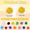 thumbnail image 3 of 200 Pcs Glitter Pom Poms, Tinsel Pompom Bulk, Colorful Fibre Sparkle Ball, Cat Fuzzy Toys Balls, Round Fuzzy Tinsel Balls, Glitters Pompoms for DIY, Art Crafting, Party Decor, 0.4 Inch, 3 of 9