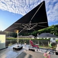 thumbnail image 2 of Purple Leaf 11 ft Grey Square LED Patio Cantilever Umbrella, 2 of 5