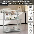thumbnail image 3 of Stainless Steel Commercial Kitchen Prep & Work Table, Heavy Duty Kitchen Prep Table with Adjustable Shelf for Restaurant, Warehouse, 48 x 24 Inch, 3 of 6