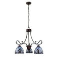 thumbnail image 2 of RADIANCE Goods Tiffany-Style Blackish Bronze 3-Light Victorian Mini-Chandelier 25" Wide, 2 of 8