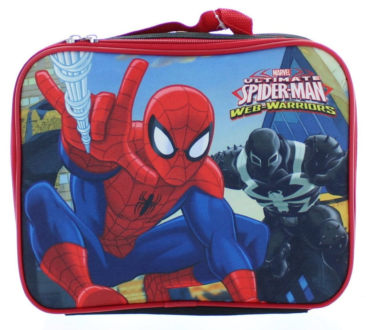 MARVEL ULTIMATE SPIDER-MAN MOLDED CHEST 6-PACK LUNCH TOTE INSULATED NWT 
