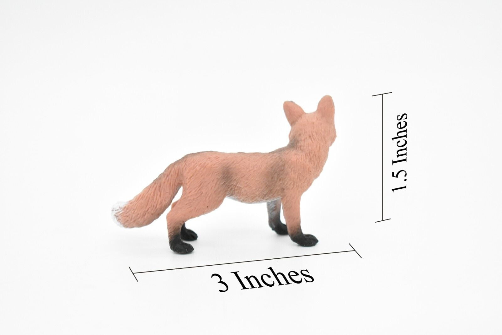 Fox Toy, Red, Animal, Very Realistic Rubber Figure, Model, Educational, Animal, Hand Painted Figurines, 3 inch Ch098 BB86