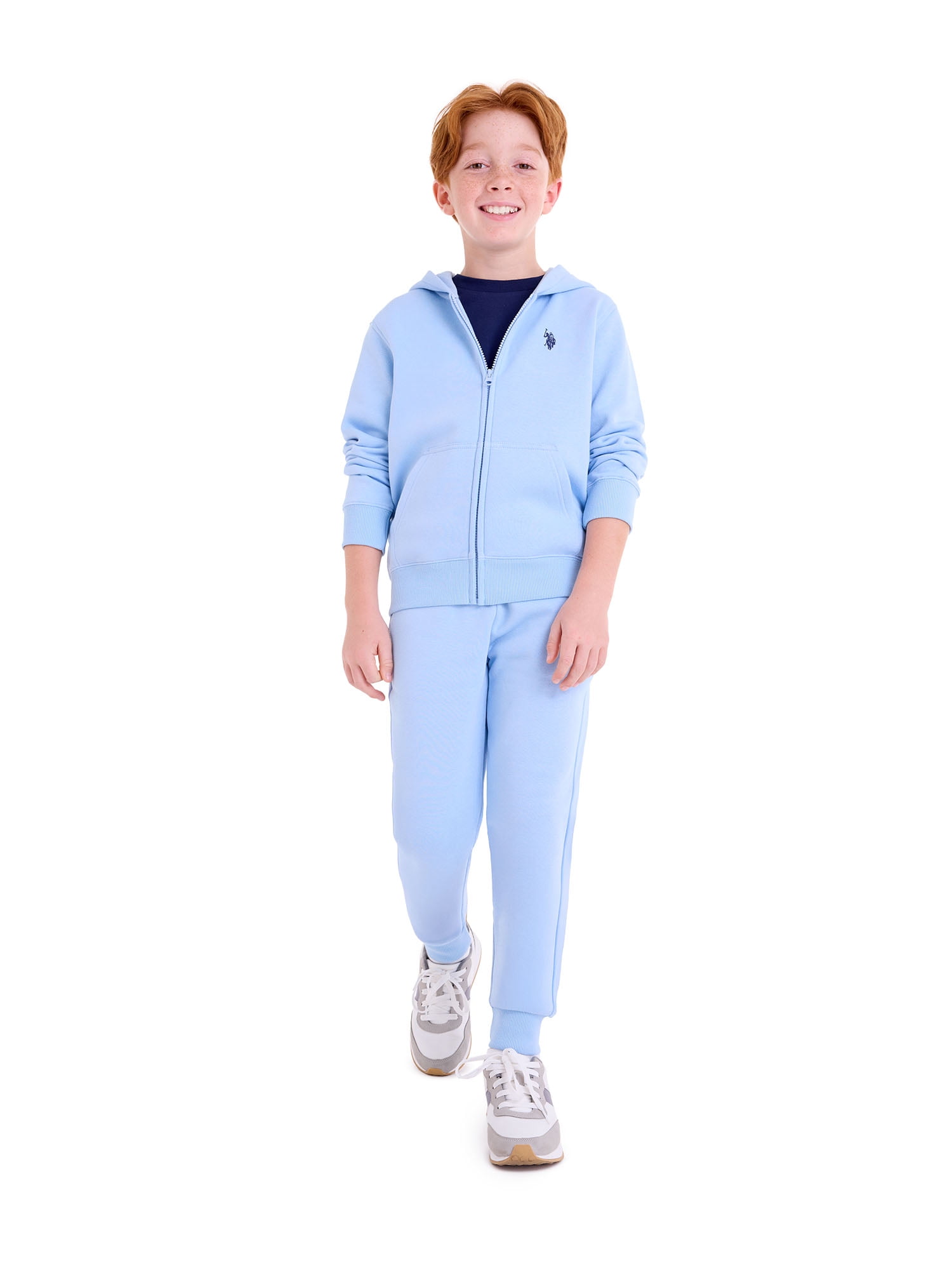 U.S. Polo Assn. Boys Fleece Zip-Up Hoodie, Sizes 4-18
