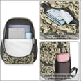 thumbnail image 3 of 17 Inch Lightweight Backpack,PVC Waterproof Oxford Fabric, Ergonomically Designed, with Large Capacity, Camouflage Print, 3 of 5