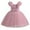 Pink, variant on Toddler Dress Kids Pageant Party Bow Knot Fly Sleeve Solid Gown Dress Dresses for Girls Gold 2-3 Years
