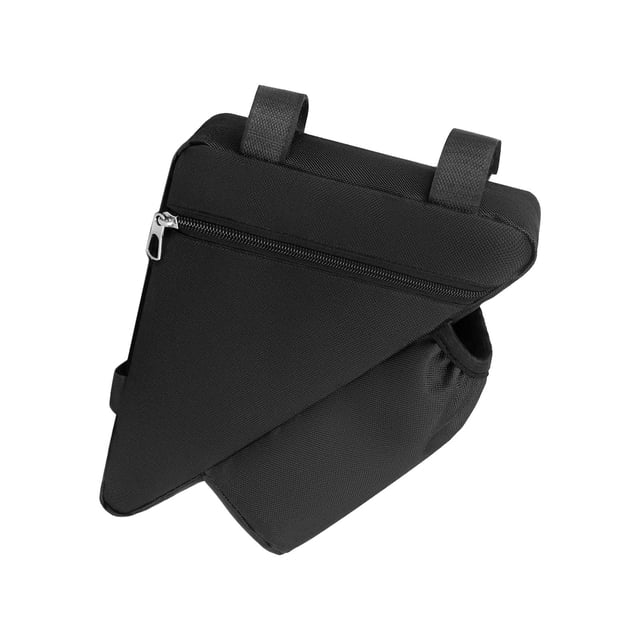 Bolsa para cuadro de bicicleta Cola Impermeable Tela Oxford Tubo Frontal Negro