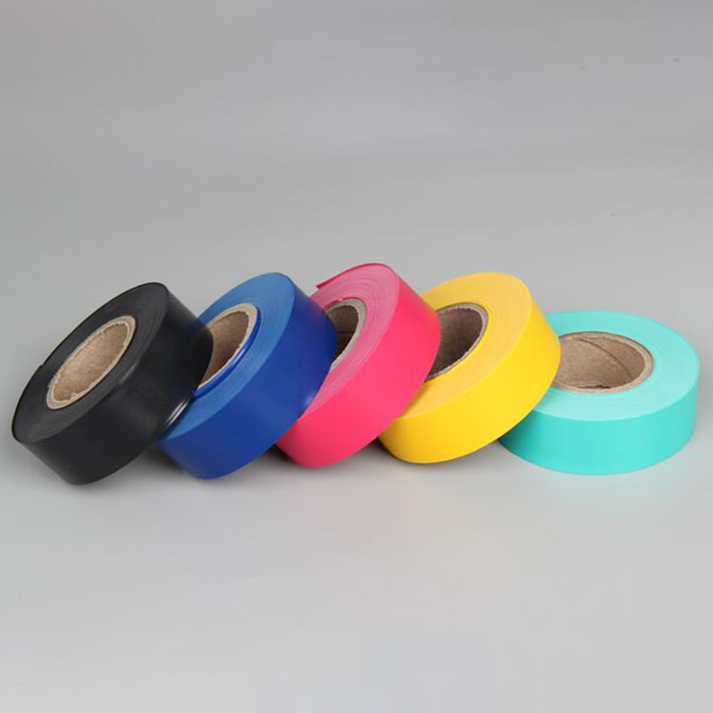 Colorful Non Adhesive PVC Insulation Wire Wrapping Ribbon Flagging Tape Supplies 