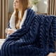 thumbnail image 2 of Manta Bedsure Sherpa para cama doble, 150 x 200 cm, color azul marino, 2 of 6