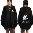 thumbnail image 2 of Sudadera con capucha de rapero Lil Peep para hombre y mujer, abrigo de gran tamaño con cremallera, ropa de calle, moda Hip Hop, 2 of 5