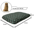 thumbnail image 2 of Dark Teal Pet Bed, Floral Pattern with Dark Salmon Colored Tulip Petals Inspired Motifs, Resistant Pad for Dogs and Cats Cushion with Removable Cover, 24" x 39", Emerald and Dark Teal, by Ambesonne, 2 of 4