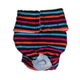 thumbnail image 1 of Barkertime Stripes on Black Washable Dog Diaper - Made in USA, 1 of 10