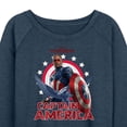 thumbnail image 3 of Marvel Captain America: Brave New World - Sam Wilson Cap America - Women's French Terry Pullover Long Sleeve Shirt, 3 of 5