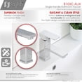 thumbnail image 5 of Stylish Single-Handle Polished Chrome Bathroom Faucet Height 6" B-103C, 5 of 12