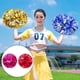 thumbnail image 2 of Kearding 2 piezas de porristas, pelota de mano, competición deportiva, evento, partido, animadora, accesorios de baile, suministro portátil Kits de decoración para fiestas Rosa roja, 2 of 6