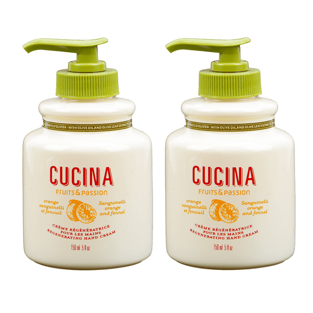 Fruits & Passion Cucina Crème Régénérante pour les Mains 5 Onces - Lot de 2