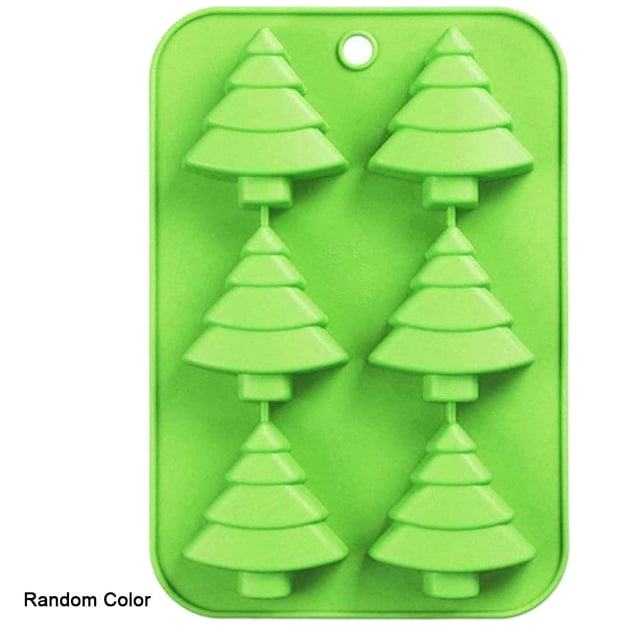 Yuarrent 1 pieza de molde de Chocolate de árbol de Navidad, molde de silicona para hornear pasteles, decoración de postres de panadería de Navidad, Herramientas y accesorios para hornear Yuarrent HA000966-00