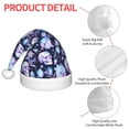 thumbnail image 4 of Haiem Skull crystal flower Pattern Santa Hat Confortable Velvet Christmas Hat for Christmas Party Favors Fit for Adults and Kids, 4 of 6
