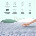 thumbnail image 3 of Feather and Stitch New York 4-Piece 300 Thread Count Blue Floral 100% Cotton Percale Sheet Set, King, 3 of 4
