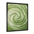 thumbnail image 5 of Designart "Dreamy Green Serene Spiral III" Abstract Spirals Picture Framed Canvas Art Print, 5 of 5