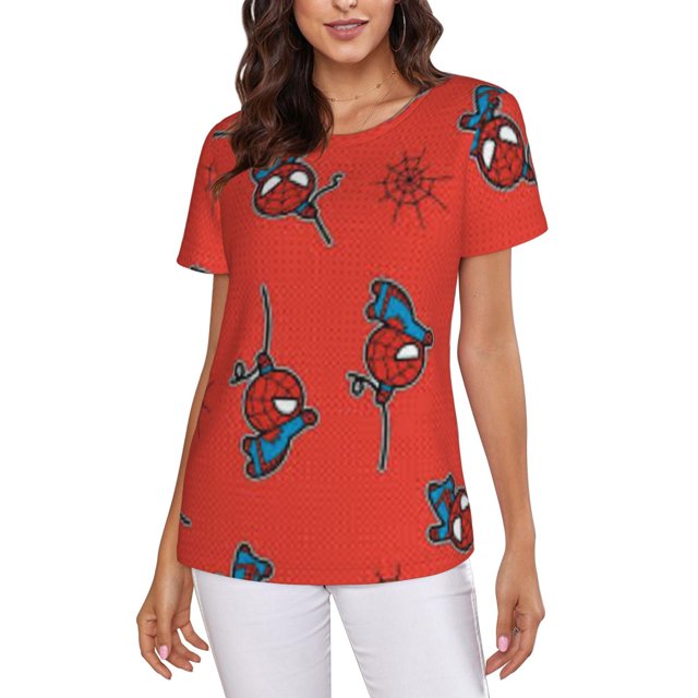 Spider-Man Women's Crew Neck Short Sleeve T-Shirt