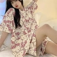 thumbnail image 1 of Sanrios Hello Kitty Short Section Ladies Pyjamas Set Pyjamas Women Summer Kawaii Cartoon Loose Pajamas Pajama Trousers Set, 1 of 5