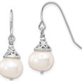 thumbnail image 2 of Sterling Silver Rhodium-Plated 9-10mm Fwc Pearl Necklace/Earrings Set Made In China qg5612set, 2 of 5