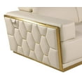 thumbnail image 4 of HomeRoots 551592 40 x 89 x 43 in. Beige & Gold Leather Sofa, 4 of 11