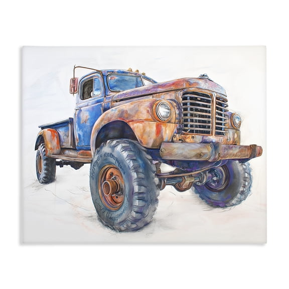 Stupell Industries Old Rustic Truck Illustration Canvas Wall Art, design by Steve Hunziker