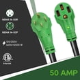 thumbnail image 3 of Cable de extensión RV/EV RVGUARD de 50 amperios y 4,5 m con indicador de alimentación, 3 of 6