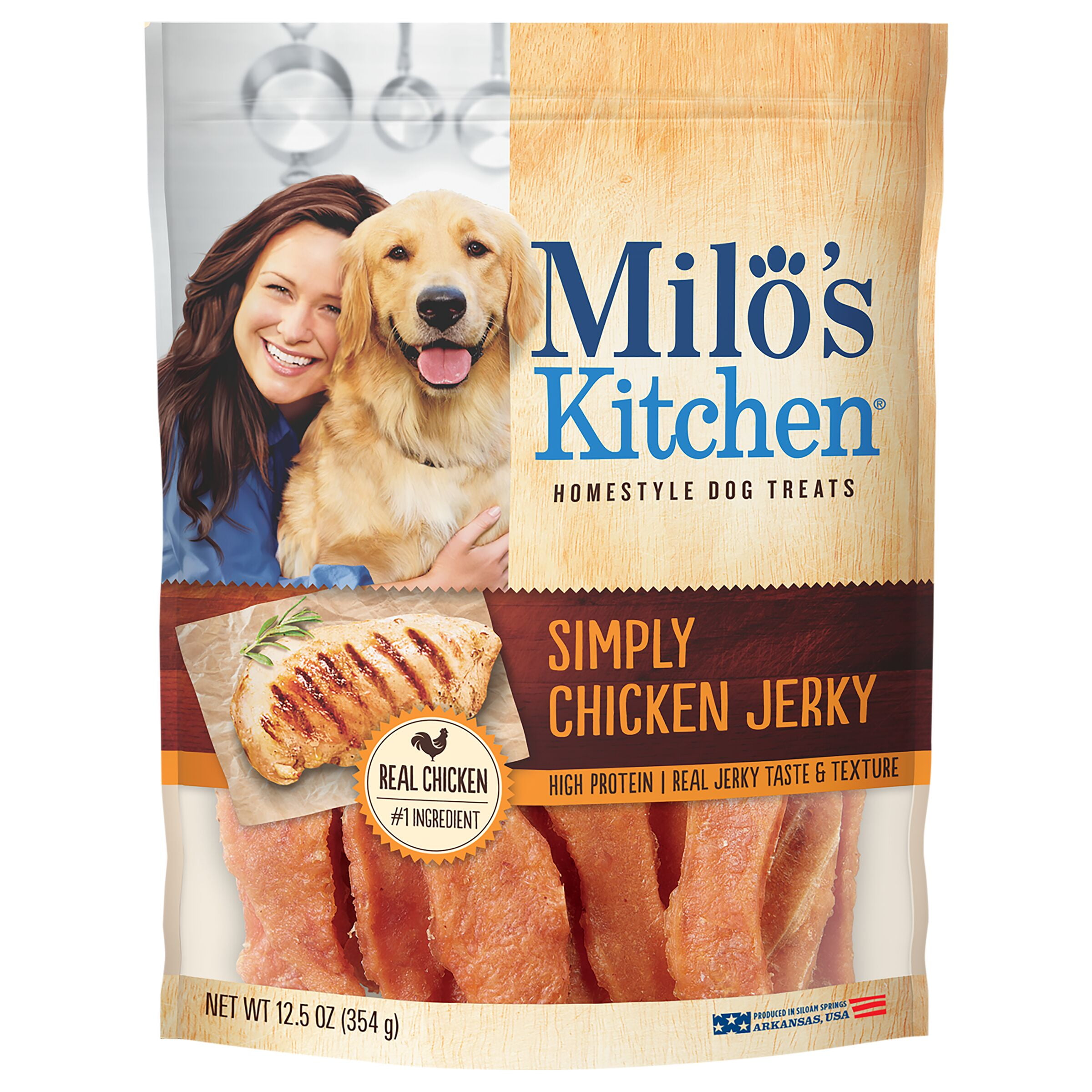 Milo's Kitchen Simply Chicken Jerky Dog Treats, 12.5Ounce Bag