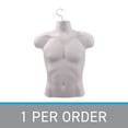 thumbnail image 4 of SSWBasics Male Molded White Shirt Form - Fits Men's Sizes S-L - Hanging Mannequin - Male, 4 of 5