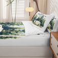 thumbnail image 4 of catabedysis Watercolor Modern Camping Zipper Full Size Comforter Sets with Fitted Sheet and 2 Pillowcases,3D Camper Print Zipper Bedding Set For Boys,Multicolor,Reversible,4 Pieces, 4 of 7
