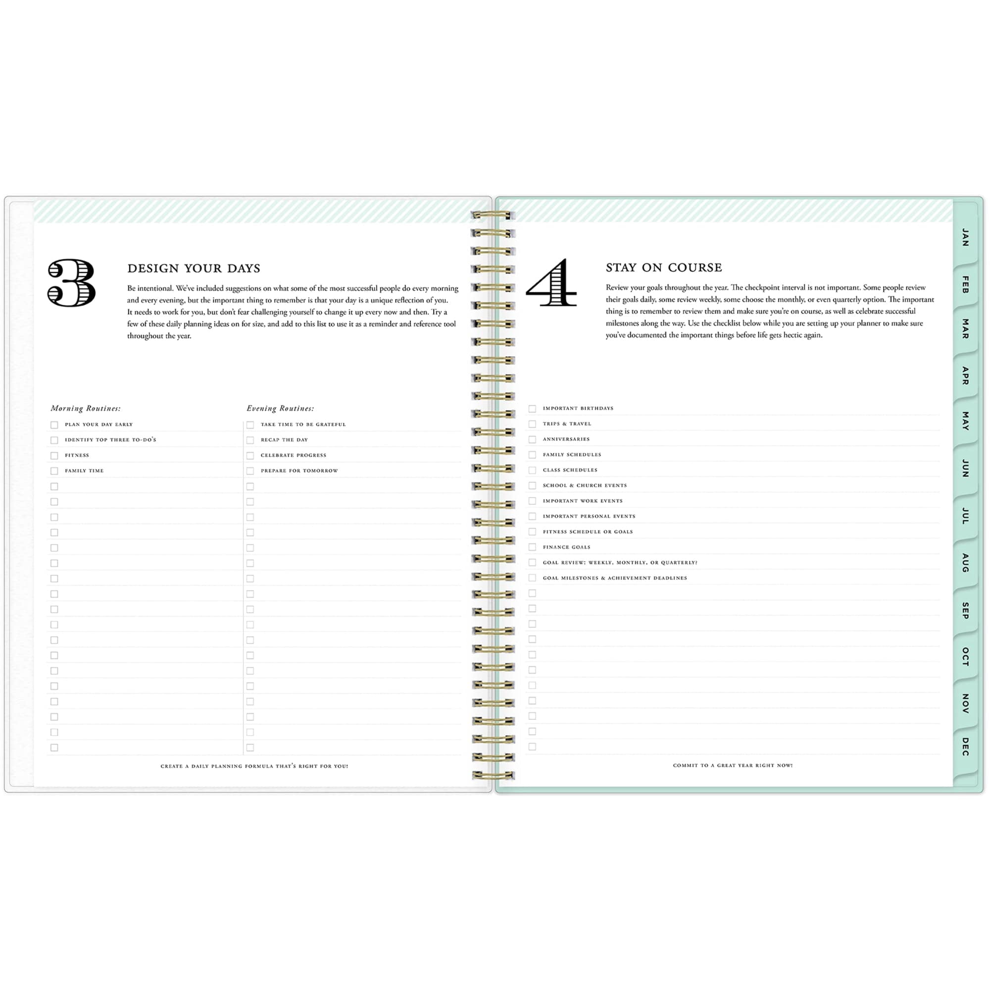 Day Designer Weekly/Monthly Planning Calendar, 8-1/2" x 11", Secret Garden Mint Frosted, January To December 2023, 140101