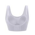 thumbnail image 4 of Jinhomg Sports Bras for Women Comfy Seamless Full Coverage Wireless Bra Solid Everyday Bras Ladies Sleep Bras with Removable Bra Padded Spring Saving White L, 4 of 5